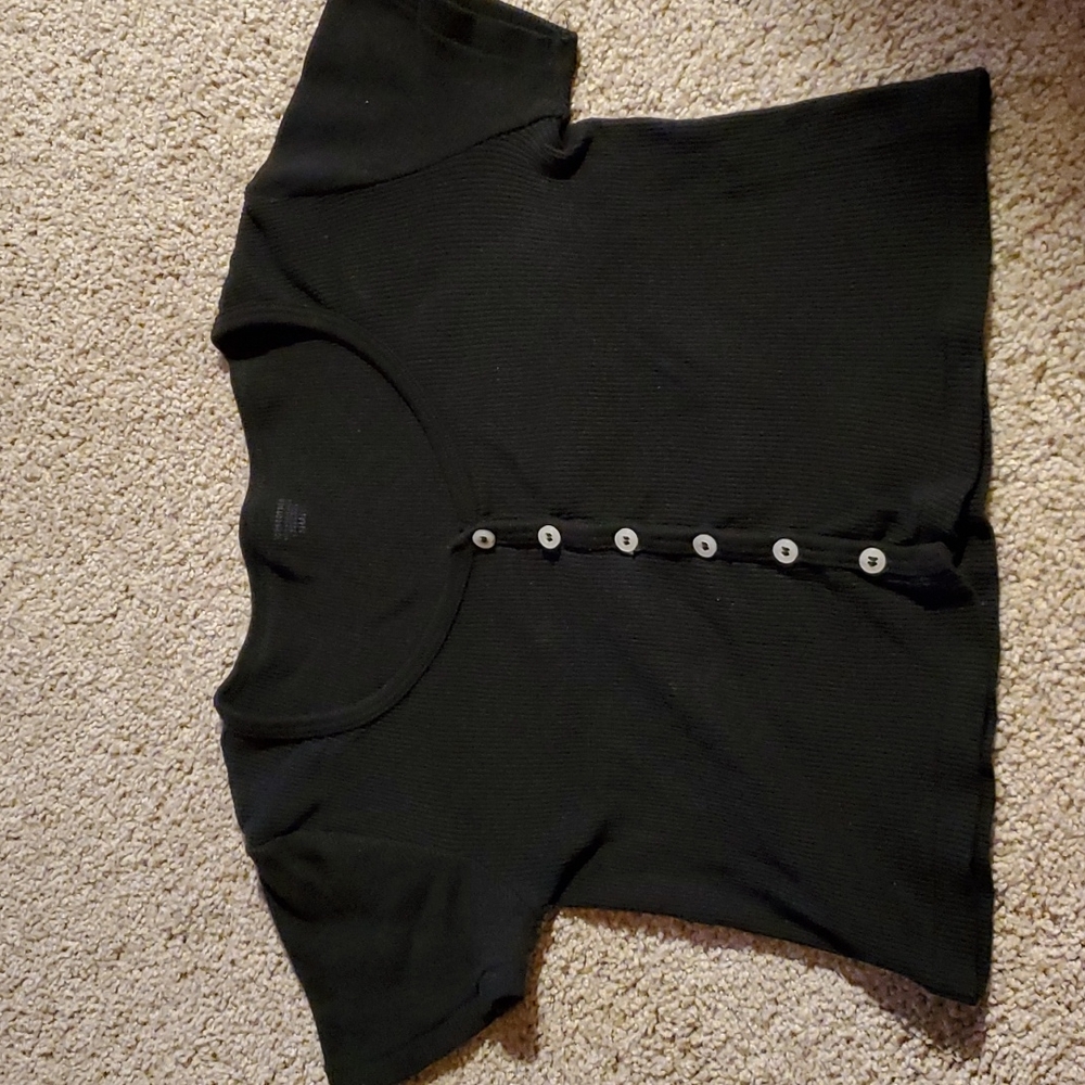 Cotton On black button top